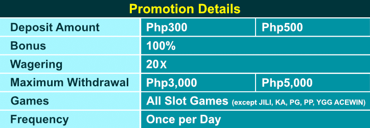 MNL168 Daily Deposit Bonus 100%