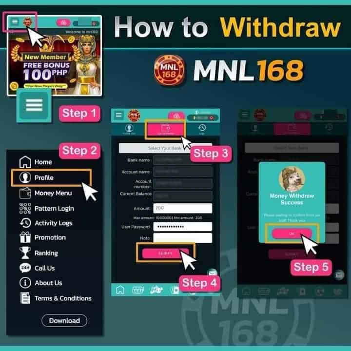 MNL168 Casino Withdrawal